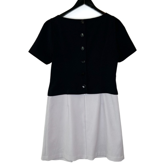 WHBM Dress Black and White Color Block Dress - Picture 7 of 7